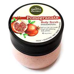 Скраб для тела из Тайланда осветляющий Гранат Phutawan Pomegranate Body Scrub 140 gr. Thailand